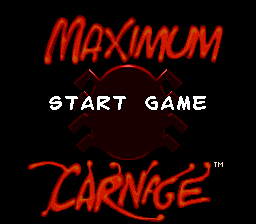 Spider-Man & Venom - Maximum Carnage Title Screen